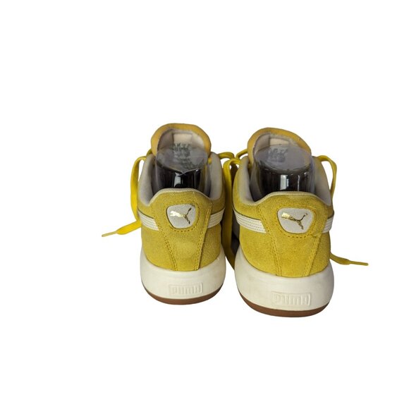 Puma Suede Mayu Up women's yellow & white platform sneakers Size 8 - Picture 5 of 11